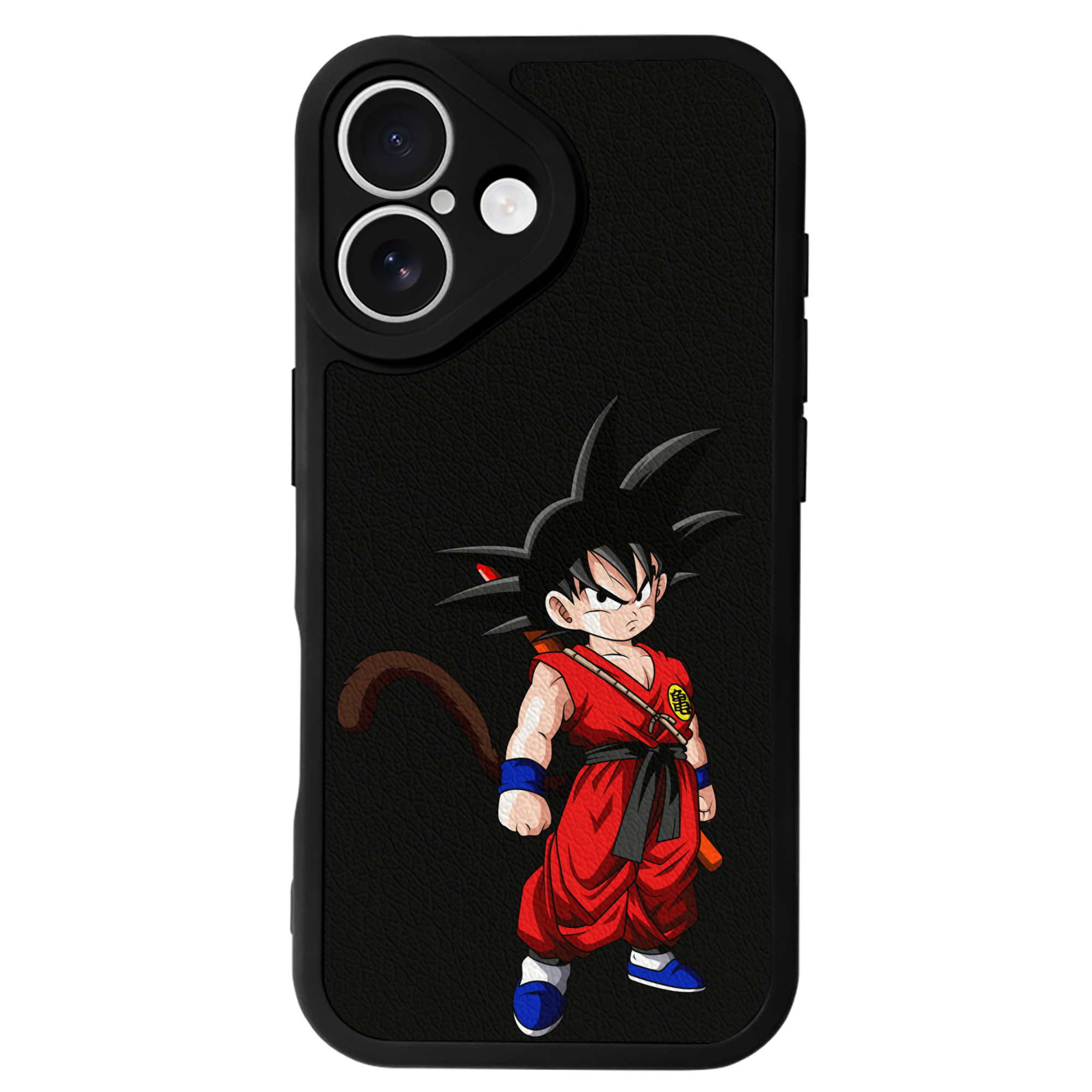 （画像用） ドラゴンボール 孫悟空（そん ごくう）Son Goku カカロット DRAGON BALL Kakarotto 【iPhone 16シリーズ対応】シリコンスマホケース（レザー調） 材質：シリコン